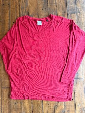 Cabi Serenity Long Sleeve Tee – Heather Red - Small